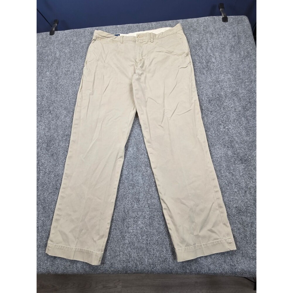 Polo Ralph Lauren Preston Chino Pants Mens 38x34 Tan Khaki Straight Leg